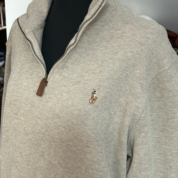 Polo by Ralph Lauren Men's Tan Zip-Up Sweater - Picture 1 of 9